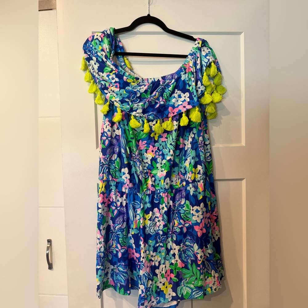 Lilly Pulitzer Floral Jumpsuit with Yellow Accents
